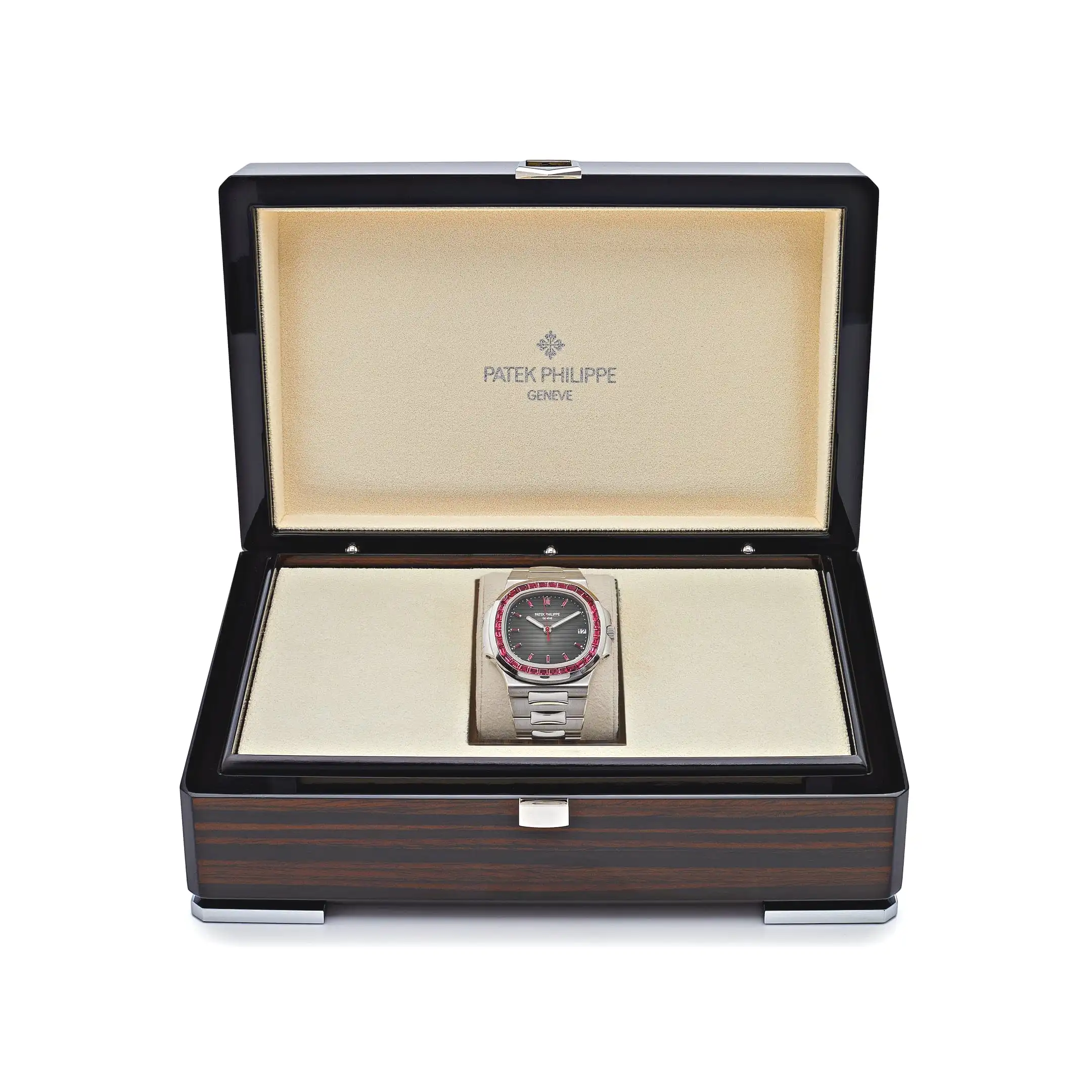 Patek Philippe Nautilus 5711/112P-001 Platinum Grey Dial Ruby Bezel - Image 7