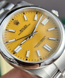 Alternative view of Rolex Oyster Perpetual 124300 Yellow Dial Replica Watches Clean Factory 41mm