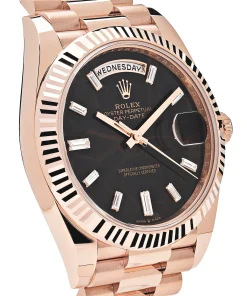 Alternative view of Rolex Day-Date 40 228235 Rose Gold Eisenkiesel Diamond Dial