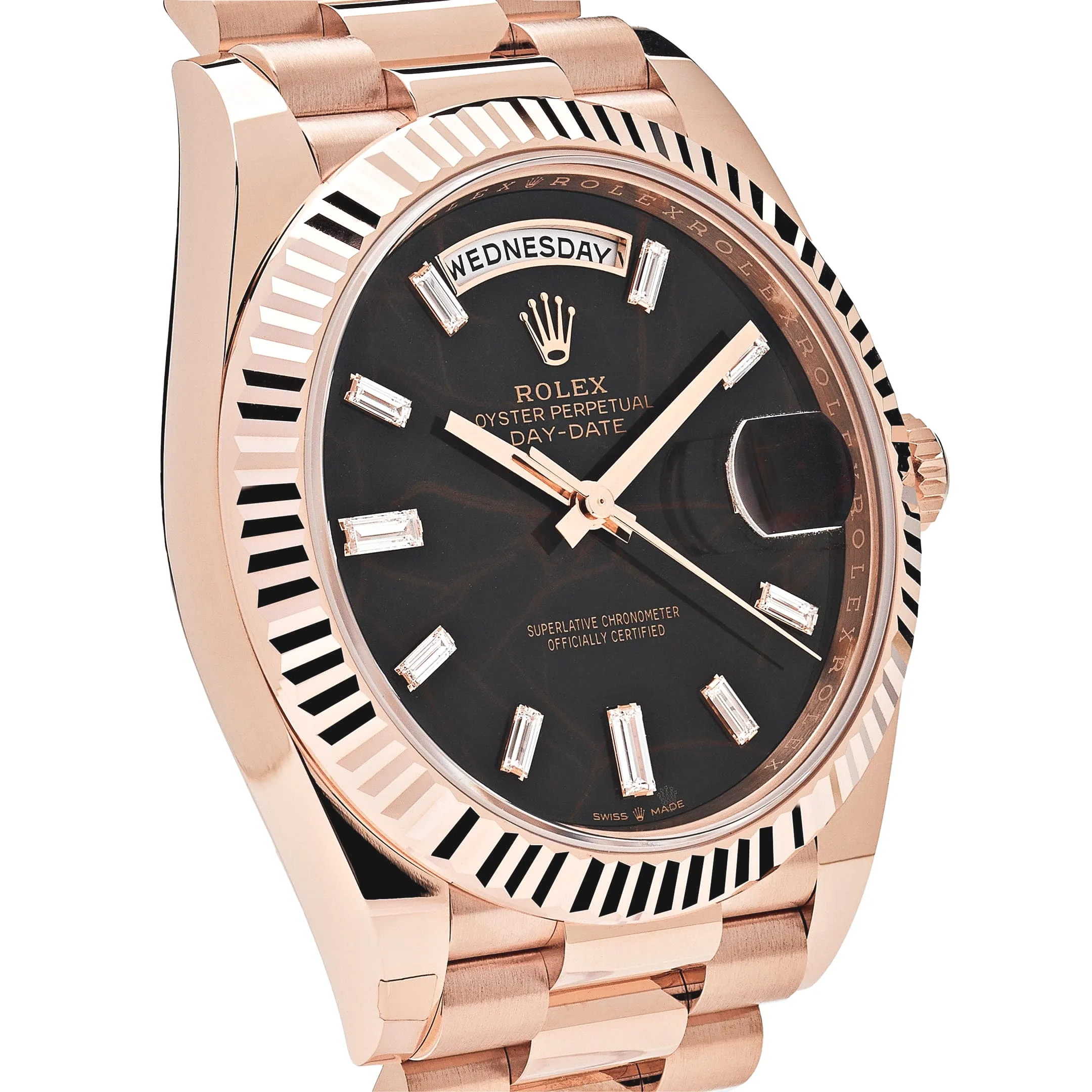 Rolex Day-Date 40 228235 Rose Gold Eisenkiesel Diamond Dial - Image 2