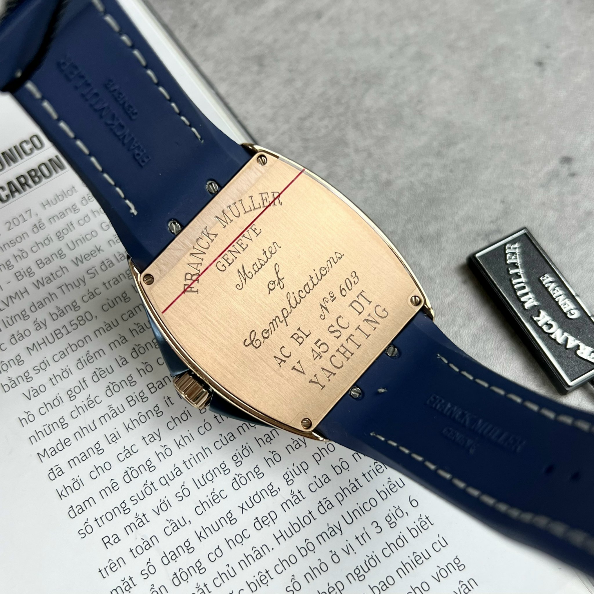Franck Muller V45 Watch Rose Gold Blue Color ABF Factory 45mm - Image 7