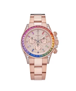 Rolex Daytona 116595RBOW ‘Rainbow’ Rose Gold Pave Diamond Dial Sapphire Bezel