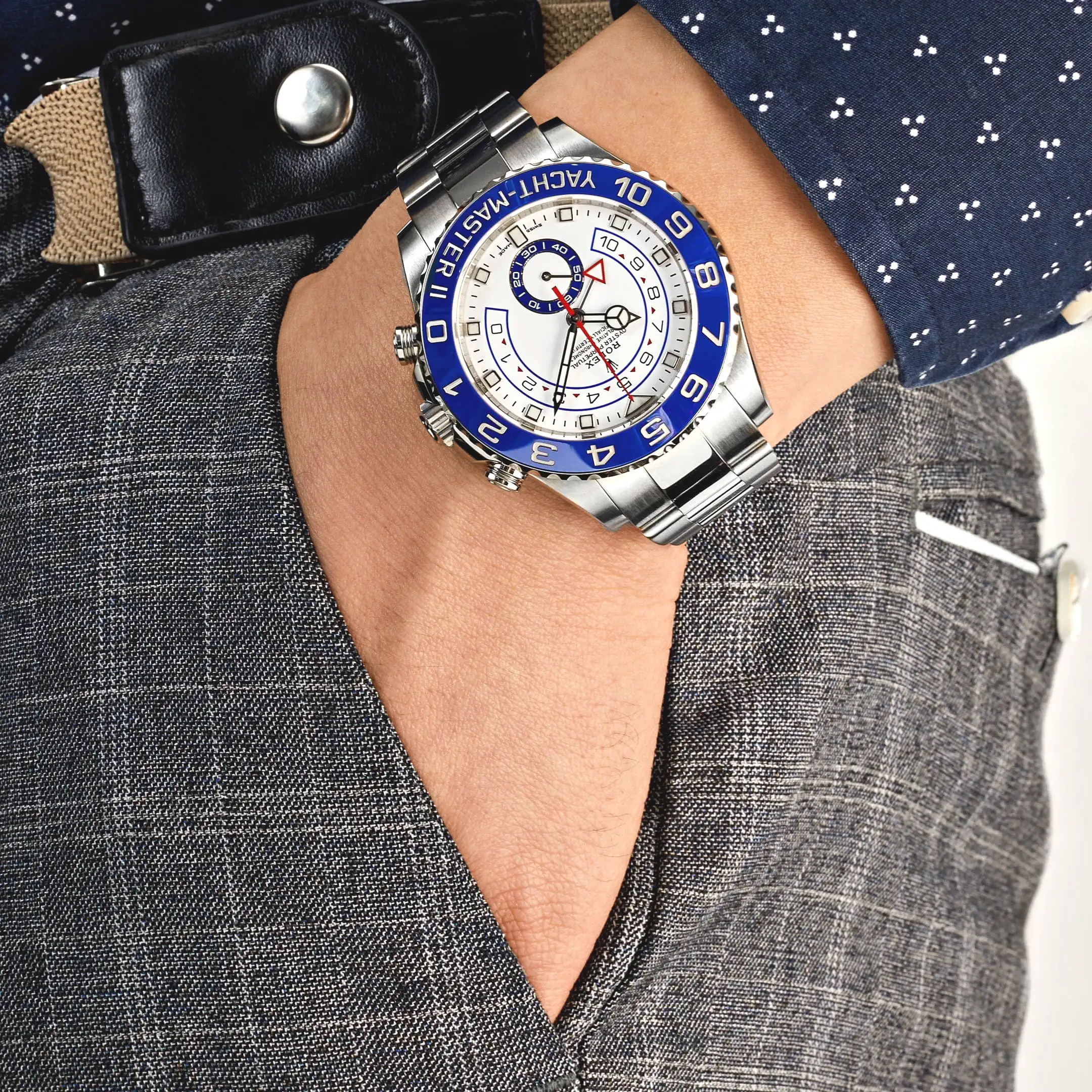 Rolex Yacht-Master II 116680 Stainless Steel White Dial - Image 2