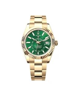 Rolex Sky-Dweller 336938 Yellow Gold Bright Green Dial Oyster 42mm