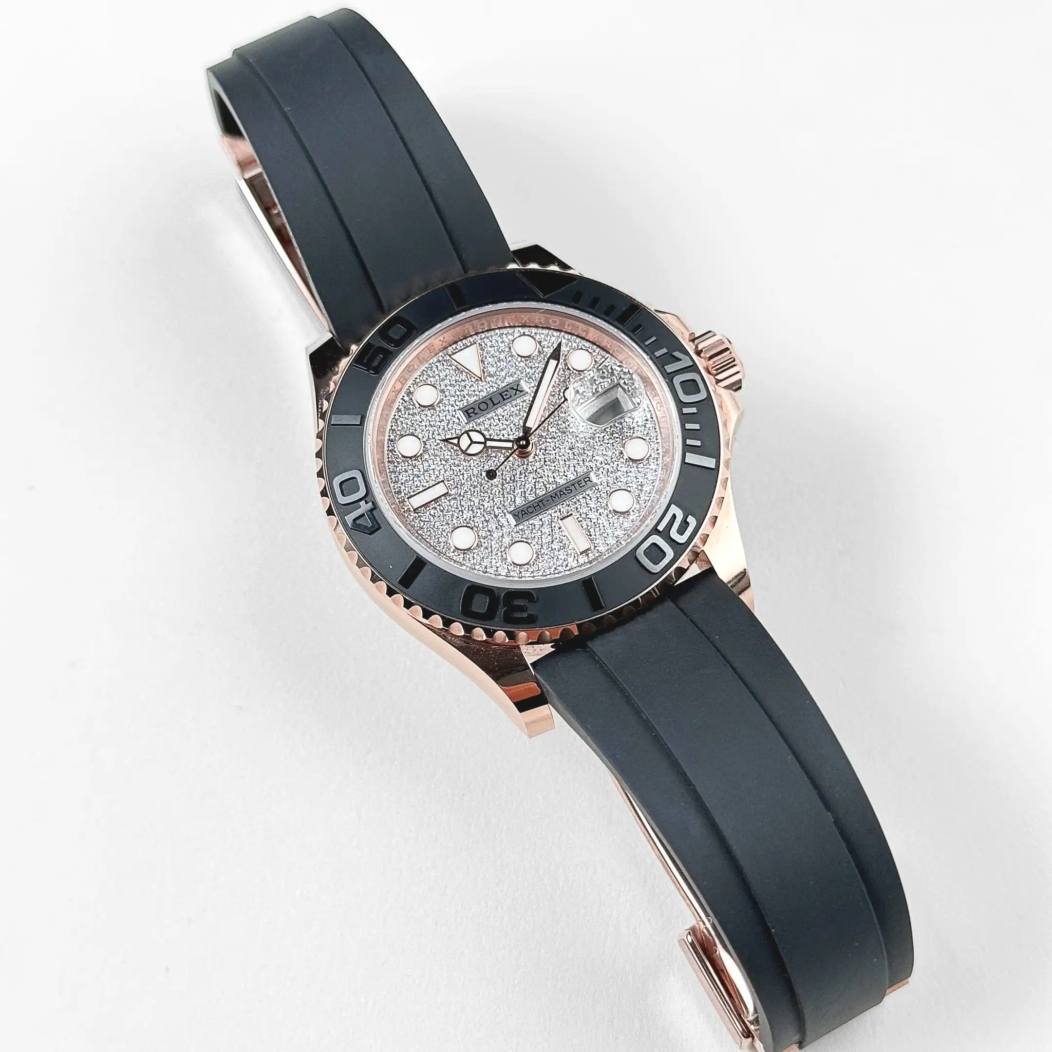 Rolex Yacht-Master 40 126655 Rose Gold Pave Diamond Dial - Image 2