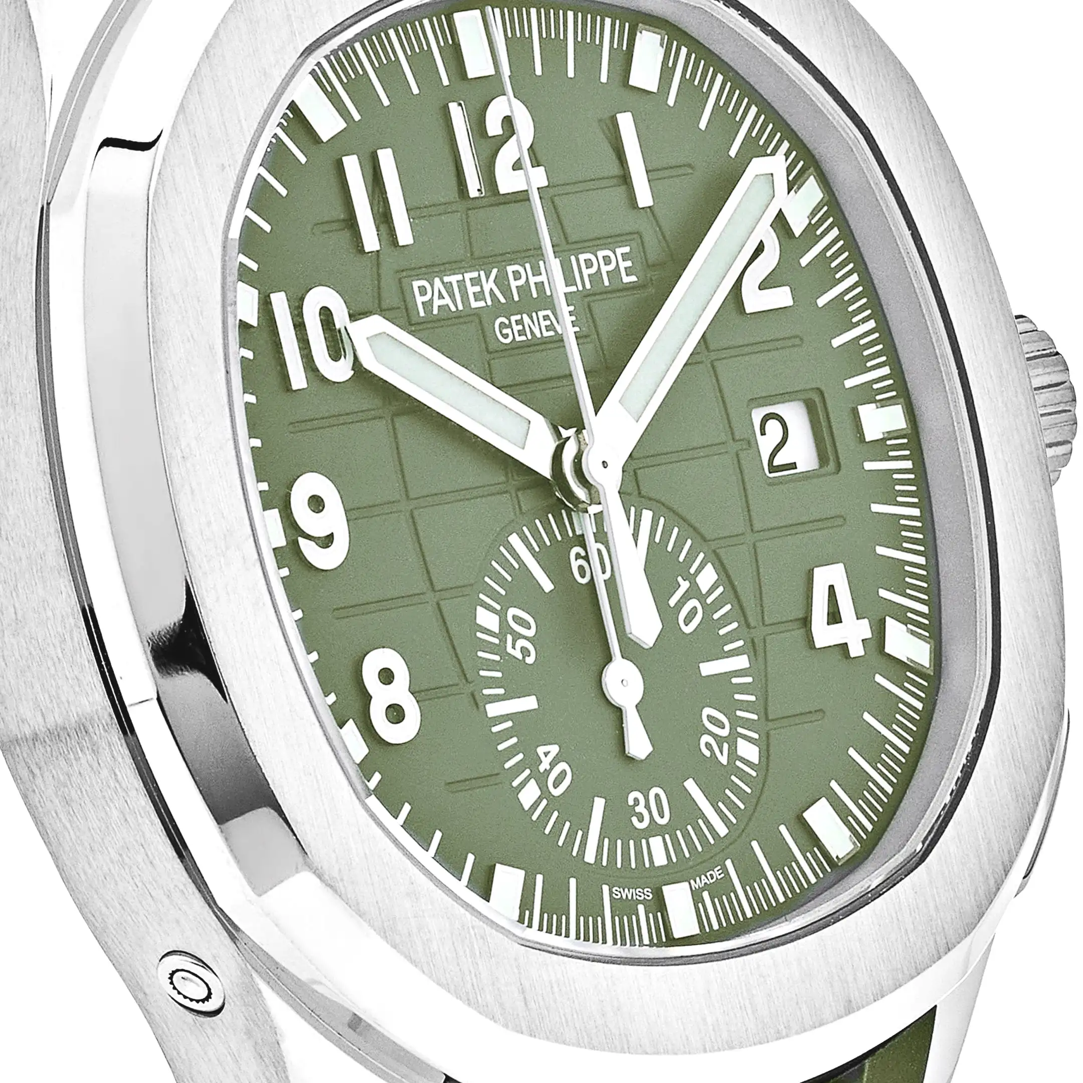 Patek Philippe Aquanaut 5968G-010 Chronograph White Gold Khaki Green Dial - Image 5