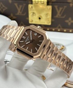 Alternative view of Patek Philippe Replica 11 Watch Cubitus 7128 Rose Gold Brown Dial 45mm