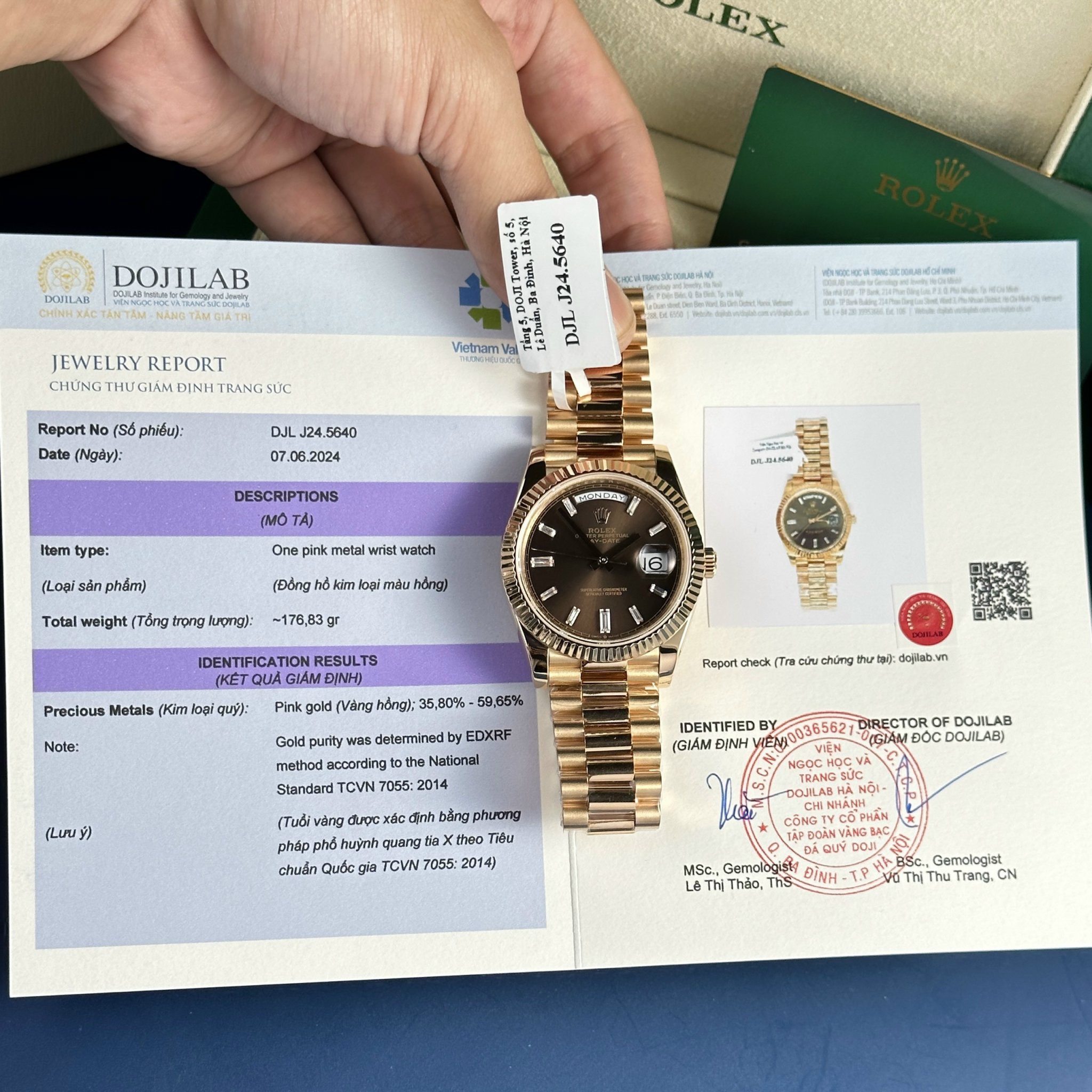 Replica Rolex Watch Day-Date 228235 18K Gold Wrapped 178 Grams GMF 40mm - Image 3