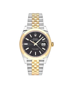 Rolex Datejust 41 126303 Stainless Steel Yellow Gold Black Dial Jubilee