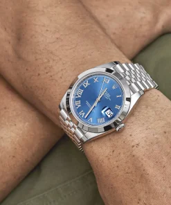 Alternative view of Rolex Datejust 41 126300 Stainless Steel Blue Roman Dial Jubilee
