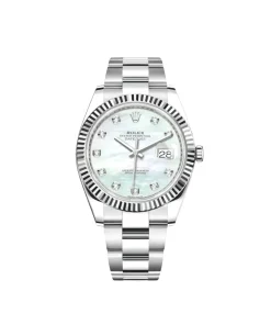 Rolex Datejust 41 126334 Stainless Steel Diamond Mother Of Pearl Dial