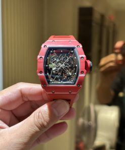 Richard Mille RM35-02 Replica 1 1 Watch Full Carbon Red Rubber 44mm