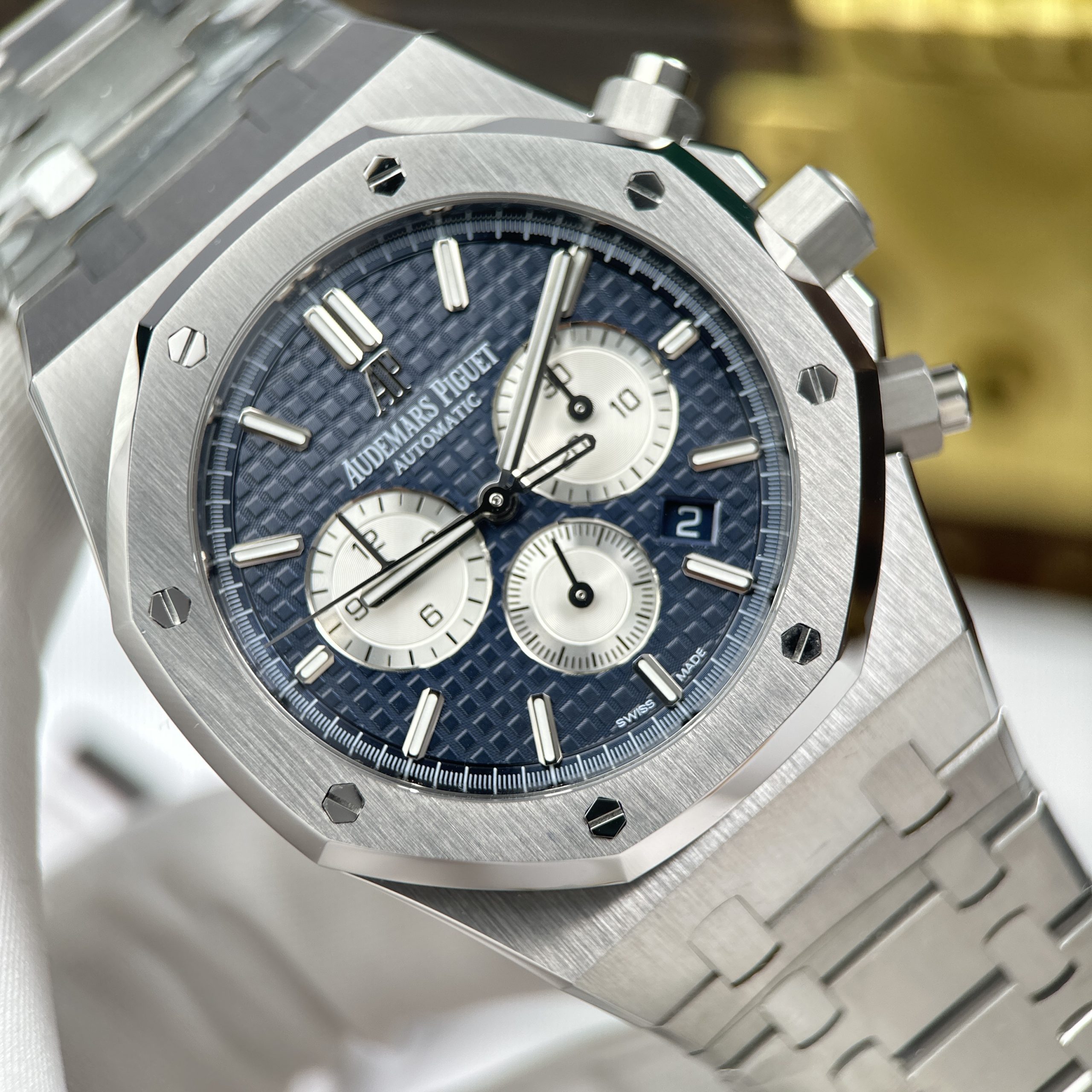 Audemars Piguet Rep11 Royal Oak Chronograph 26331 Blue Dial APS Factory 41mm - Image 3