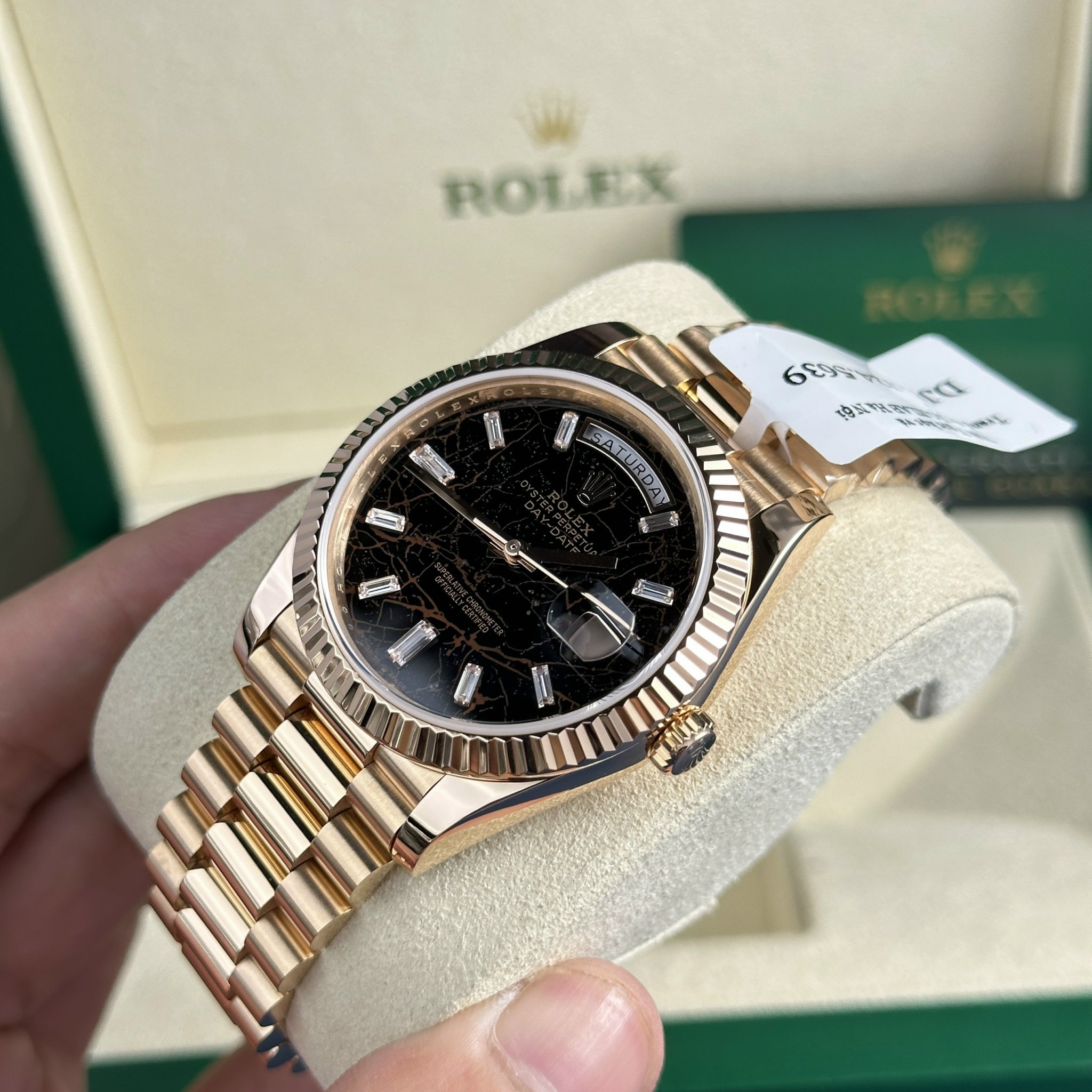 Replica Rolex Watch 18K Gold Wrapped Day-Date 228235 178 Grams GMF 40mm - Image 9