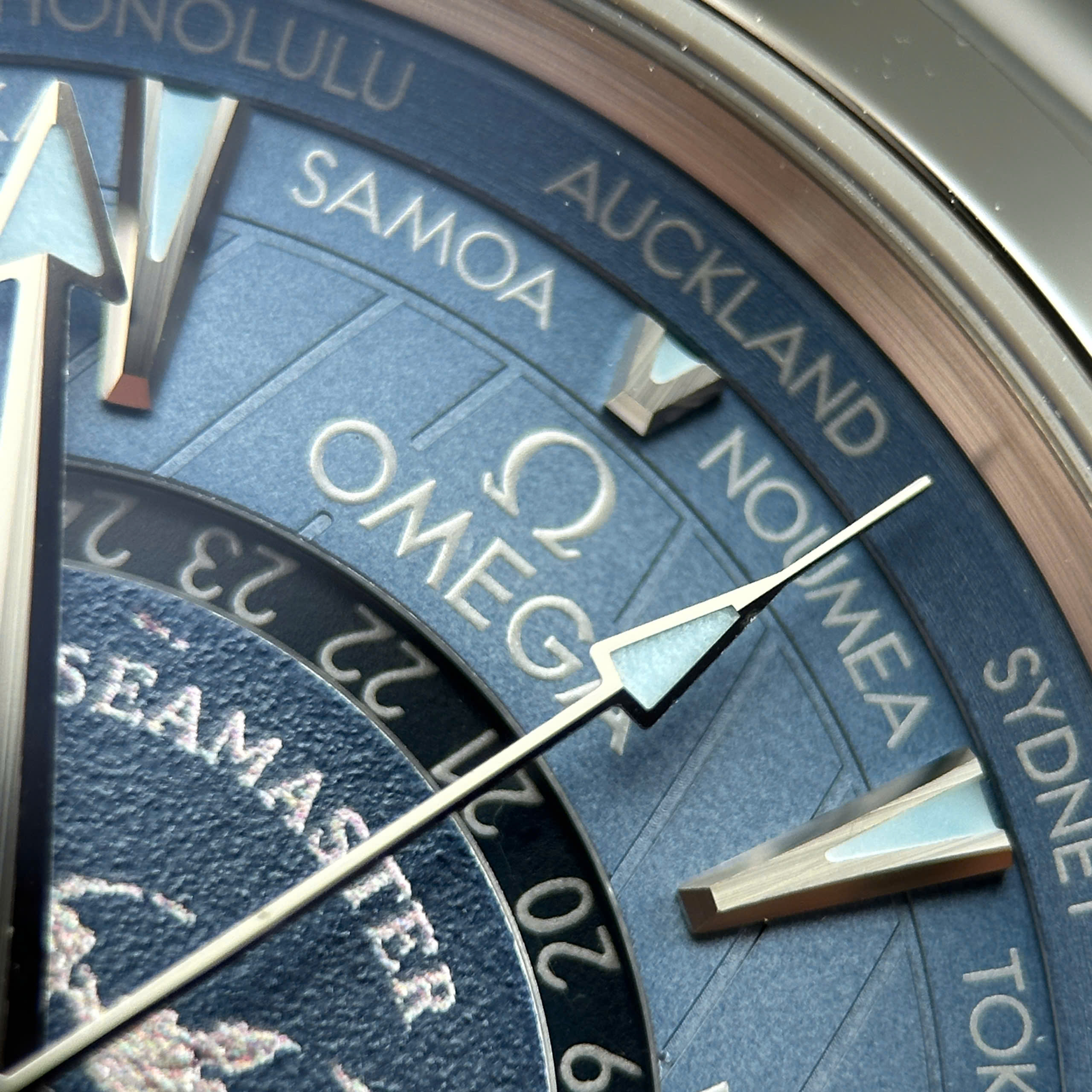 Omega Seamaster Rep11 Aqua Terra Worldtimer Dial Blue Metal Strap 43mm - Image 8