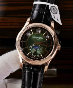 Alternative view of Patek Philippe 5205R Replica 11 Dial Green 18K Gold Wrapped GR Factory 40mm