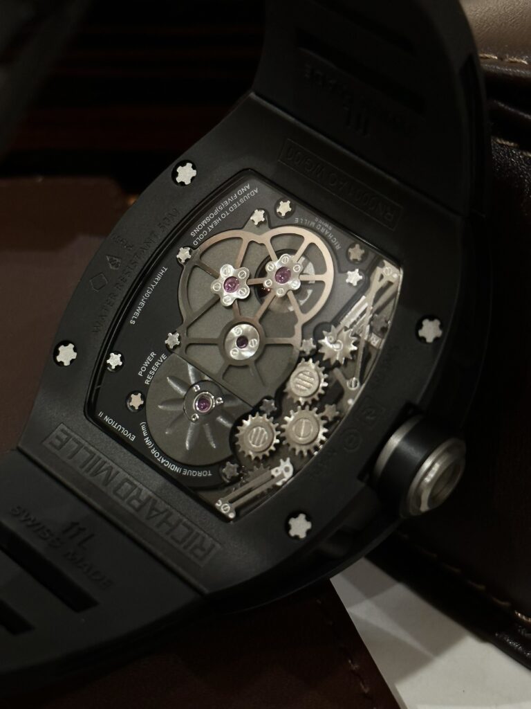 Replica Richard Mille Watch RM001 Tourbillon Black Ceramic 42mm - Image 6