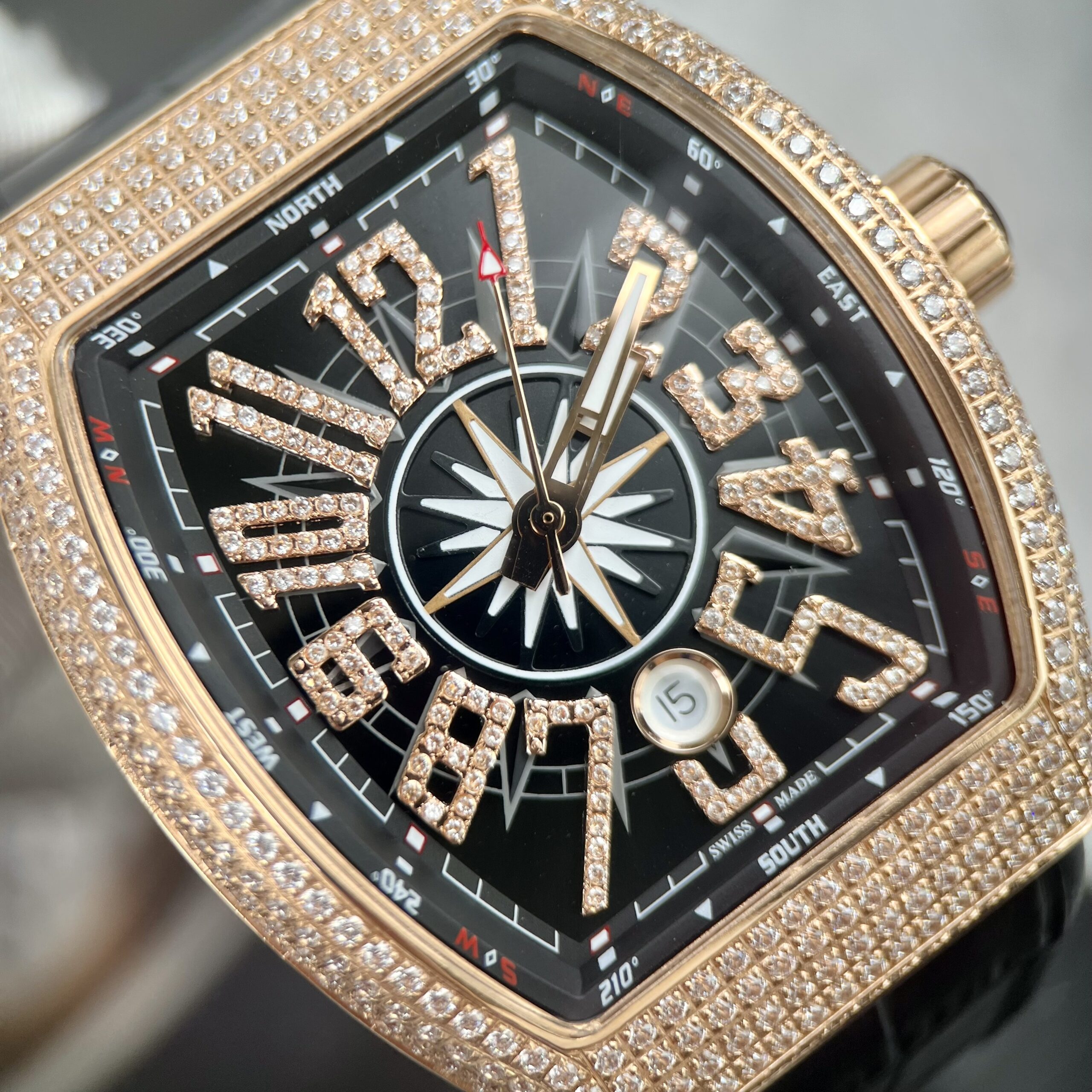 Franck Muller V45 Watch Rose Gold Black Color ABF Factory 45mm - Image 3