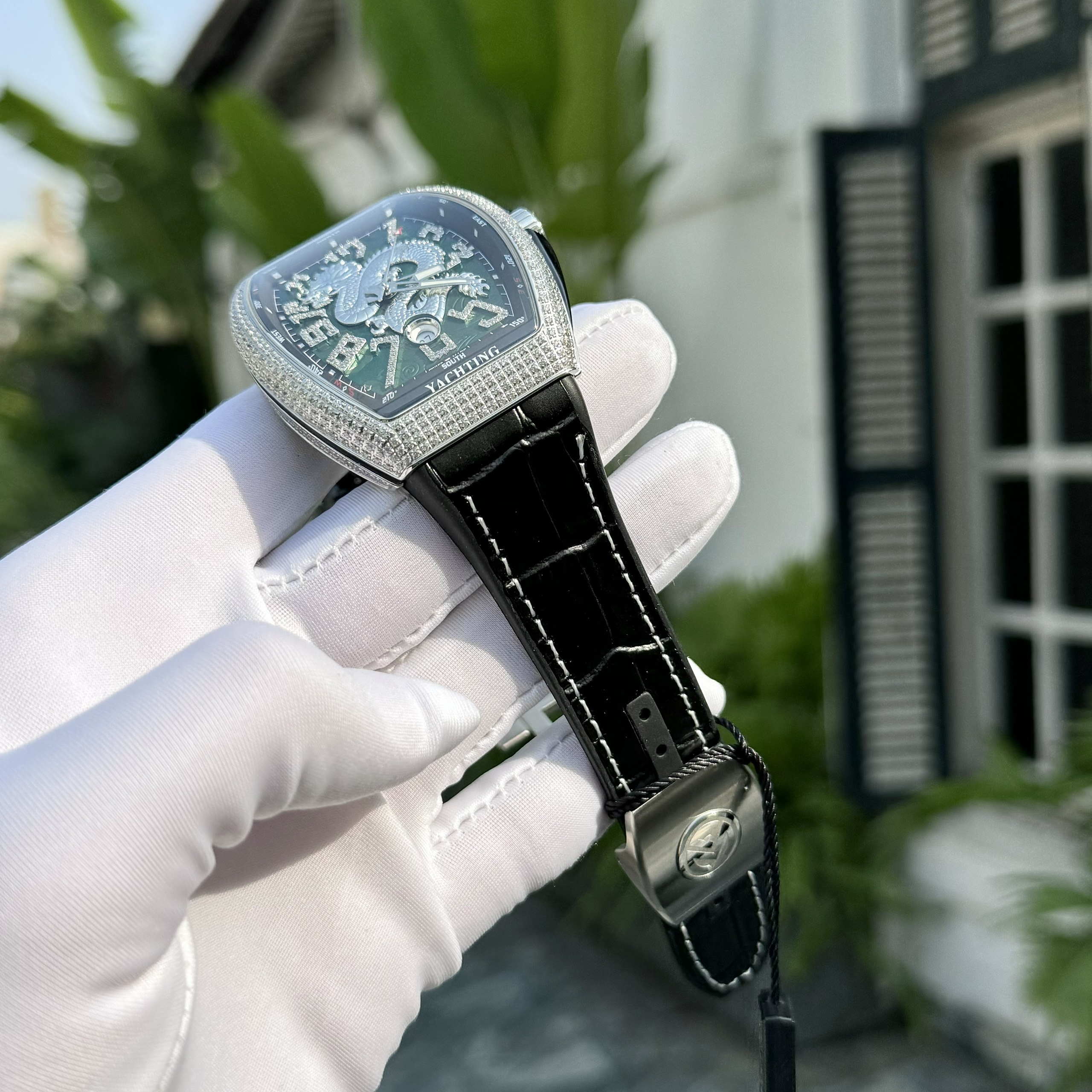 Franck Muller V45 Dragon Replica Watch Green Dial ABF Factory 45mm - Image 7