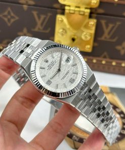 Alternative view of Rolex Land-Dweller 127334 Rep11 Watch White Dial Honeycomb Pattern 40mm