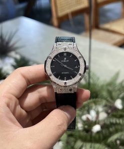 Hublot Classic Fusion Titanium Custom Diamonds Moissanite Black 38mm