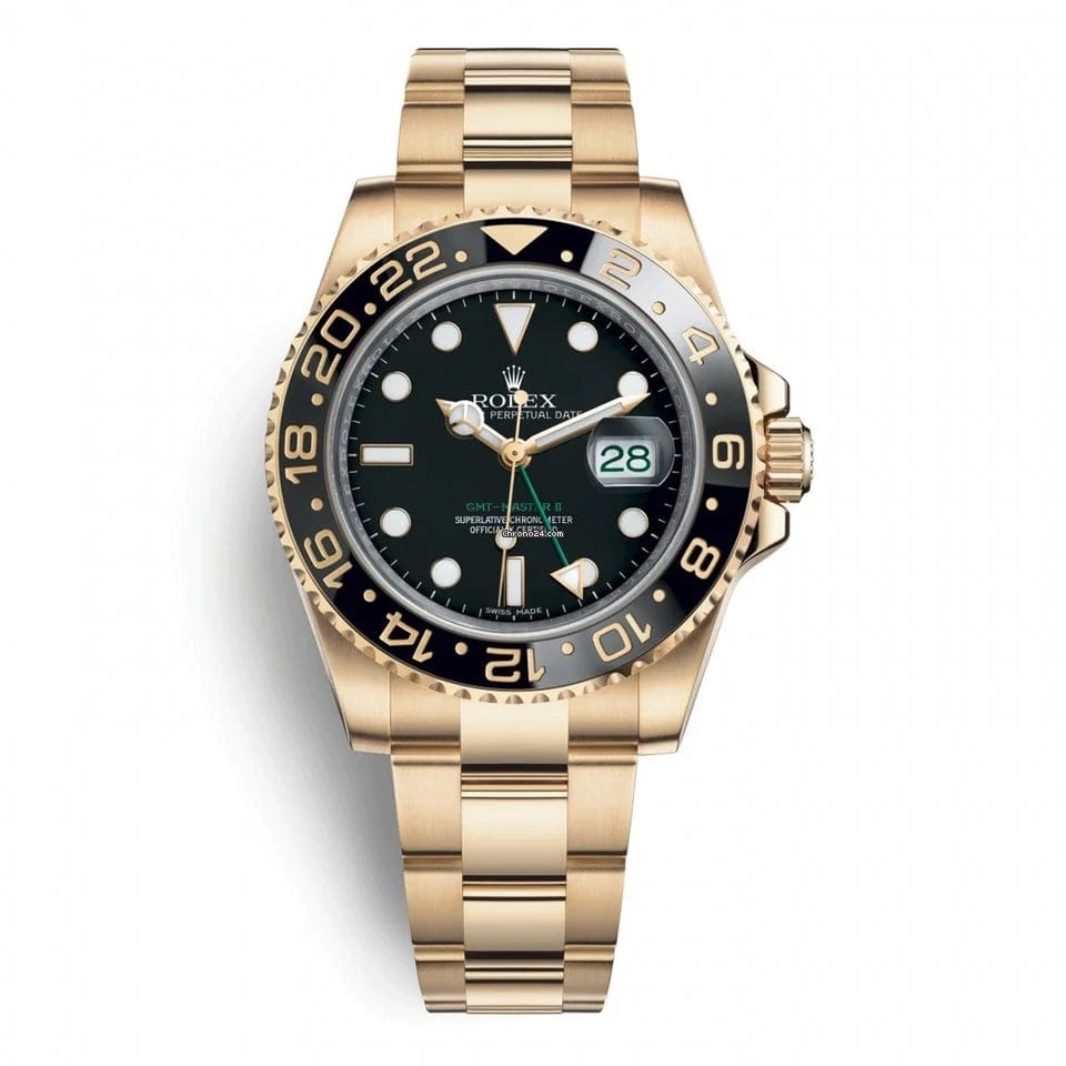 Rolex GMT-Master II 116718LN Yellow Gold Black Dial 40mm