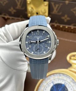 Patek Philippe Aquanaut 5164G Replica 11 Blue Gray Dial Rubber Strap PPF Factory 40.8mm