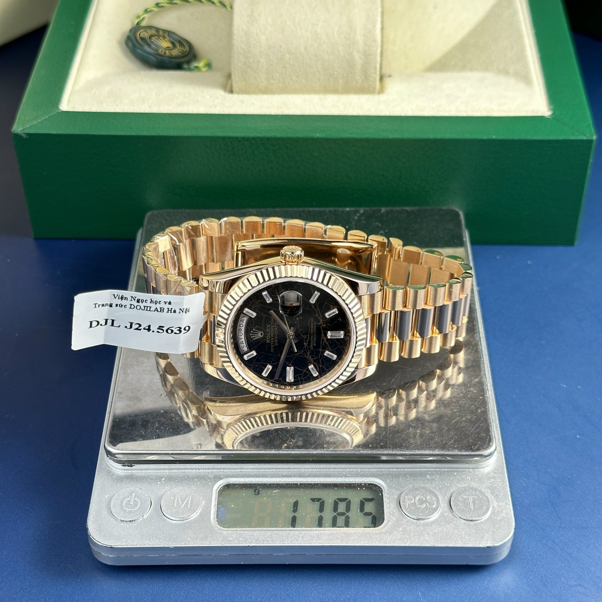 Replica Rolex Watch 18K Gold Wrapped Day-Date 228235 178 Grams GMF 40mm - Image 2