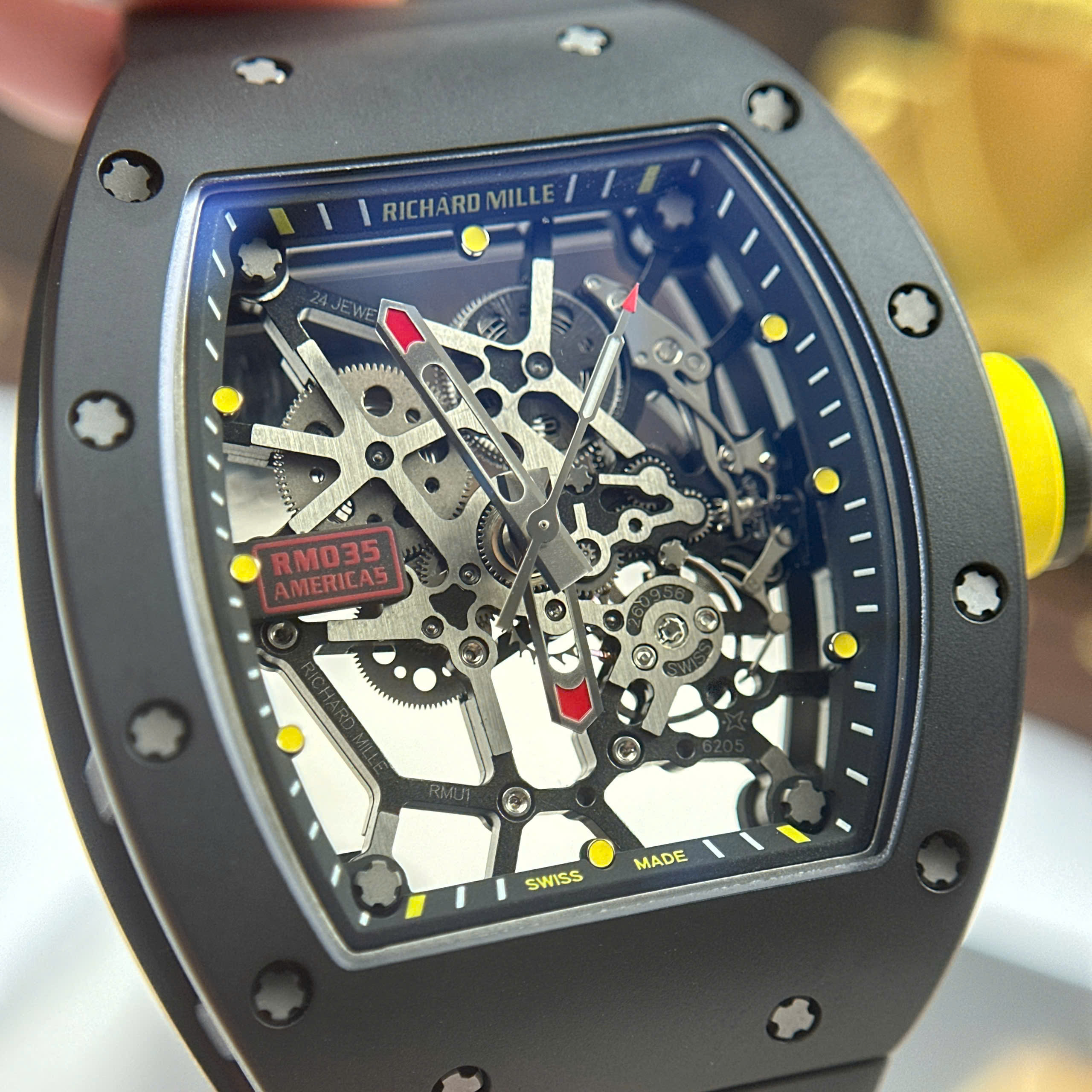 Richard Mille RM035 Americas Toro Crafting Black Ceramic Rubber Strap ZF Factory 40mm - Image 3