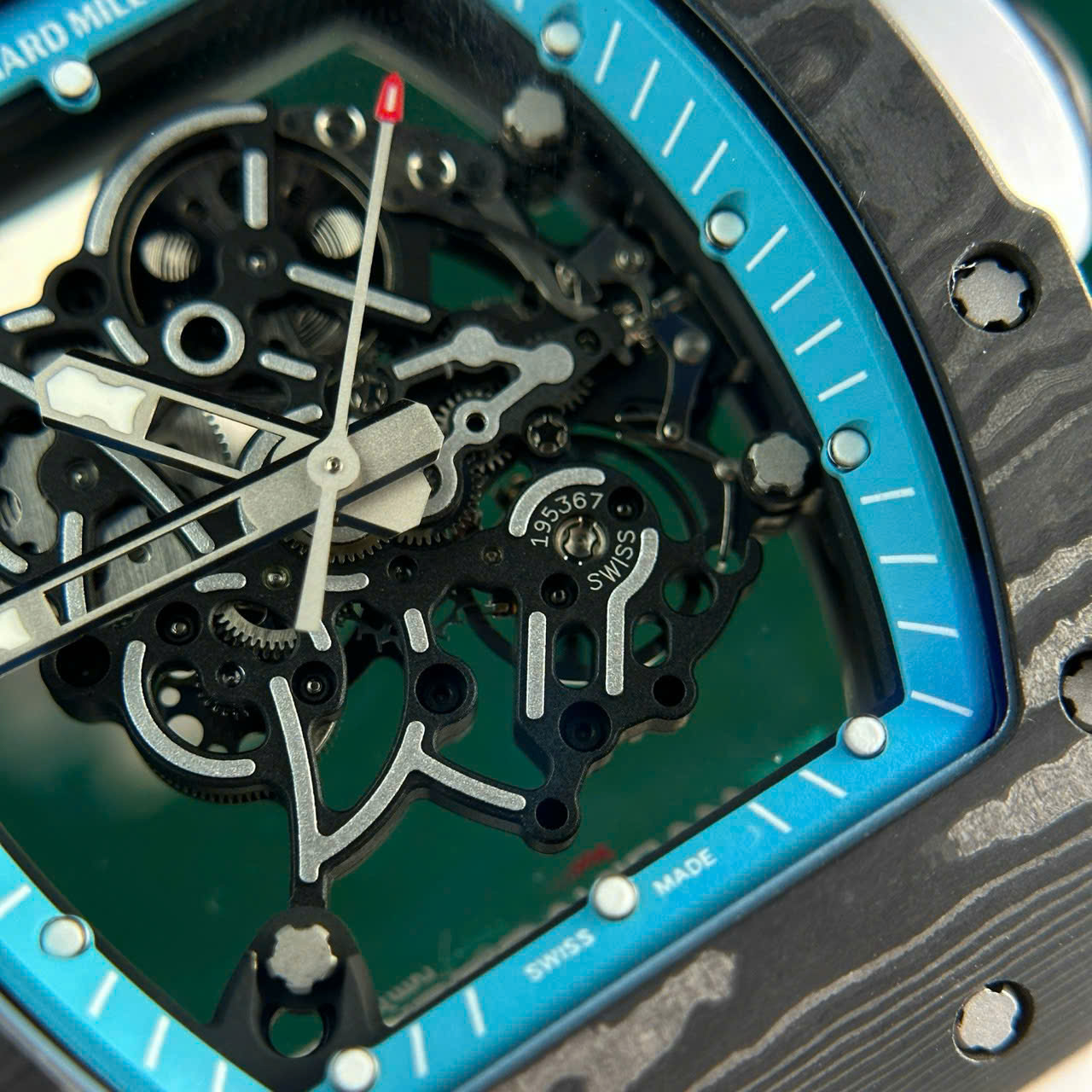 Richard Mille Carbon Crafting NTPT RM055 White Rubber Strap Factory ZF 49.9×42.7mm - Image 11