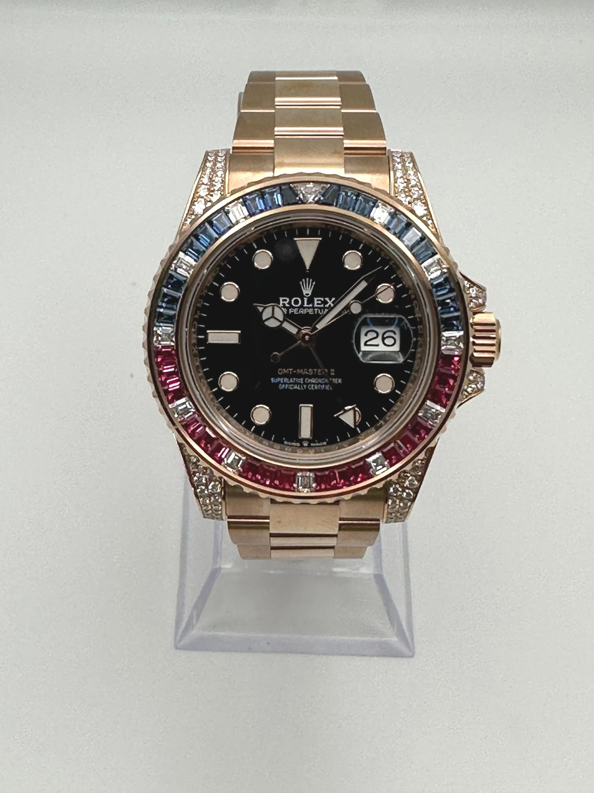 Rolex GMT-Master II 126755SARU ‘SARU’ Rose Gold Black Dial Diamond Bezel - Image 2