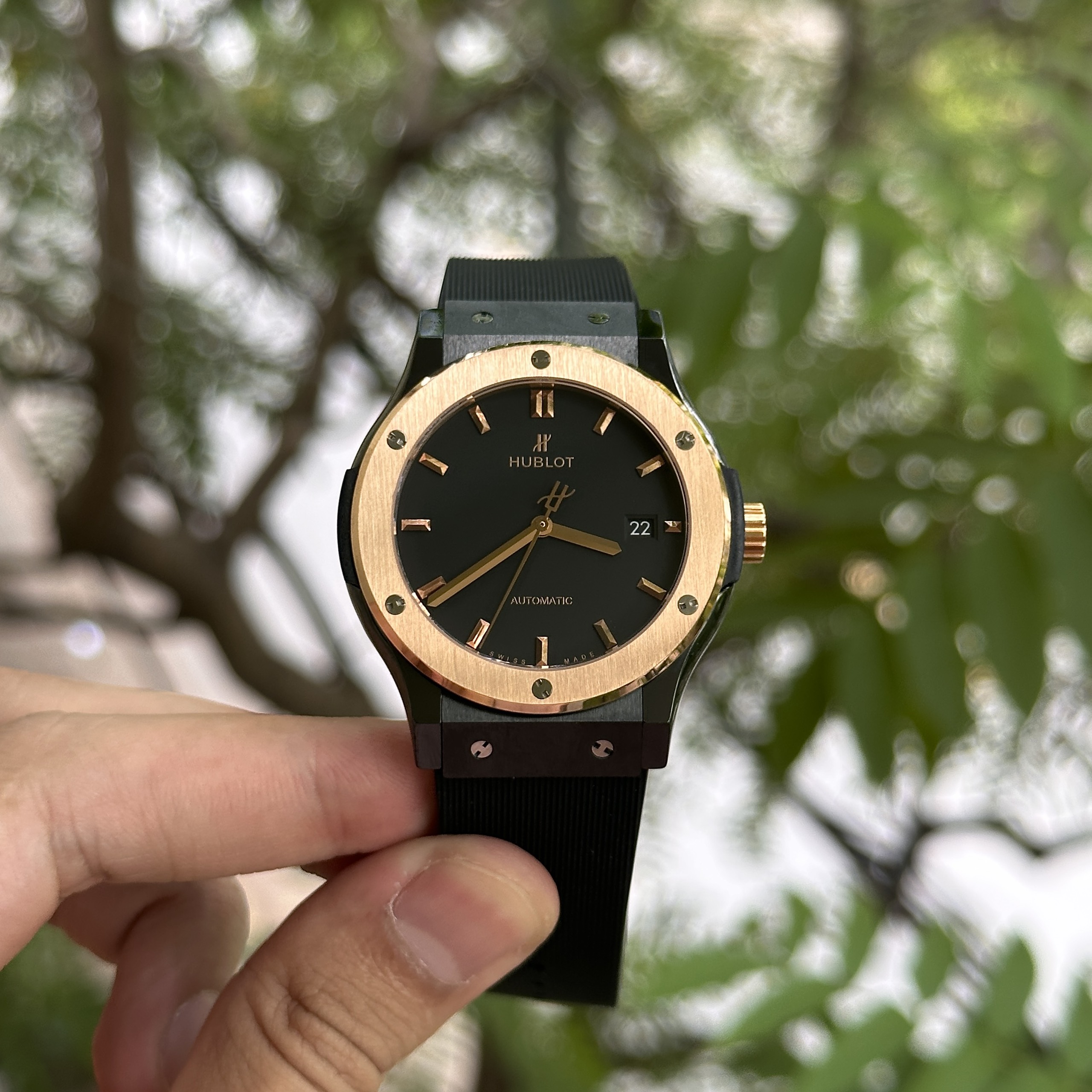 Hublot Classic Fusion Ceramic Demi Rose Replica Watch JJZ 42mm - Image 2