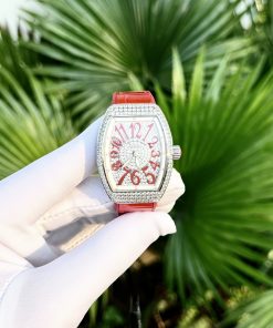 Alternative view of Franck Muller V32 Diamonds Red Color ABF Factory Replica Watch 36mm