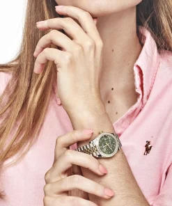 Alternative view of Rolex Datejust 31 278383RBR ‘Ladies’ Two-Toned Yellow Gold Stainless Steel Green Flower Dial