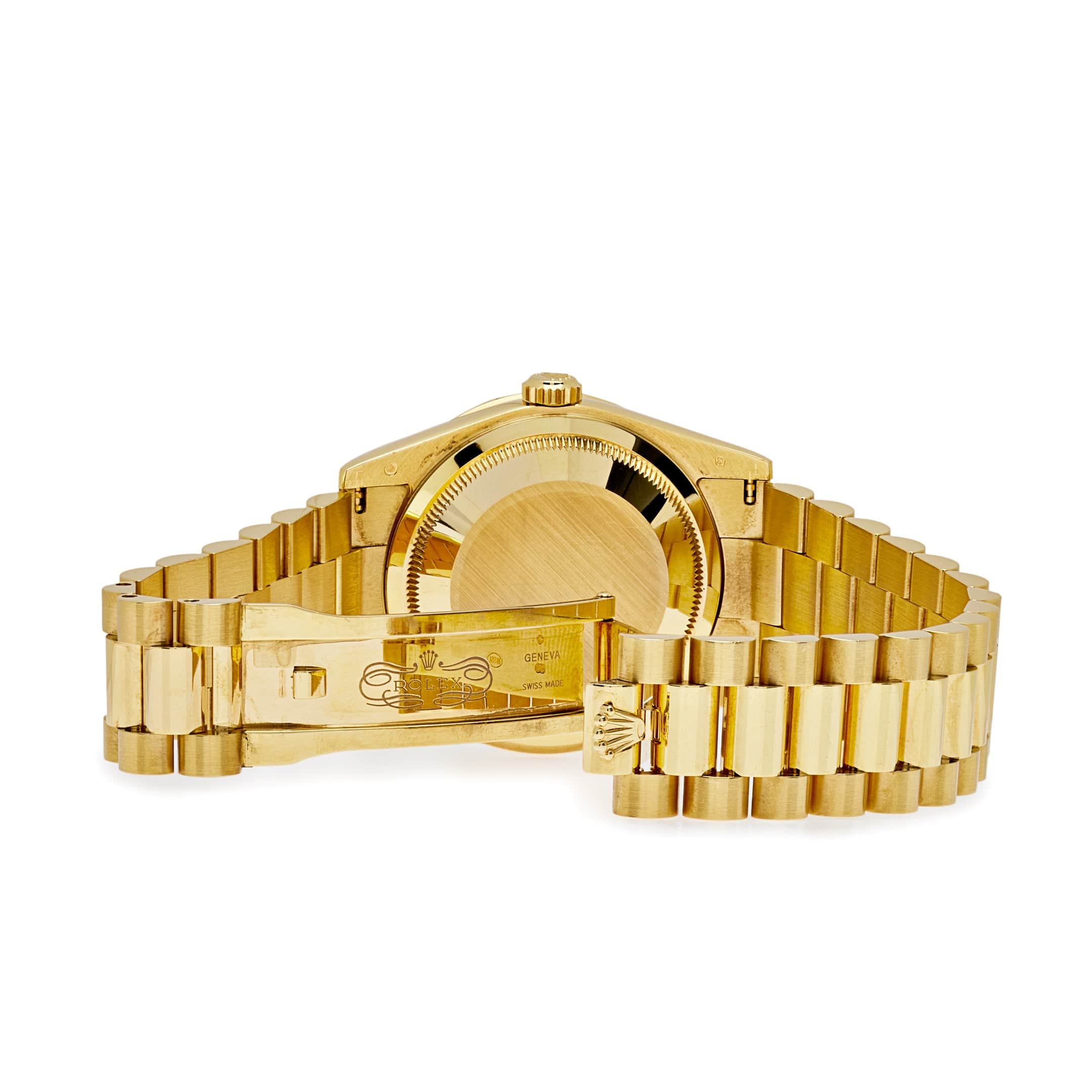 Rolex Day-Date 36 118398BR Yellow Gold Diamond Bezel Champagne Diamond Dial - Image 4
