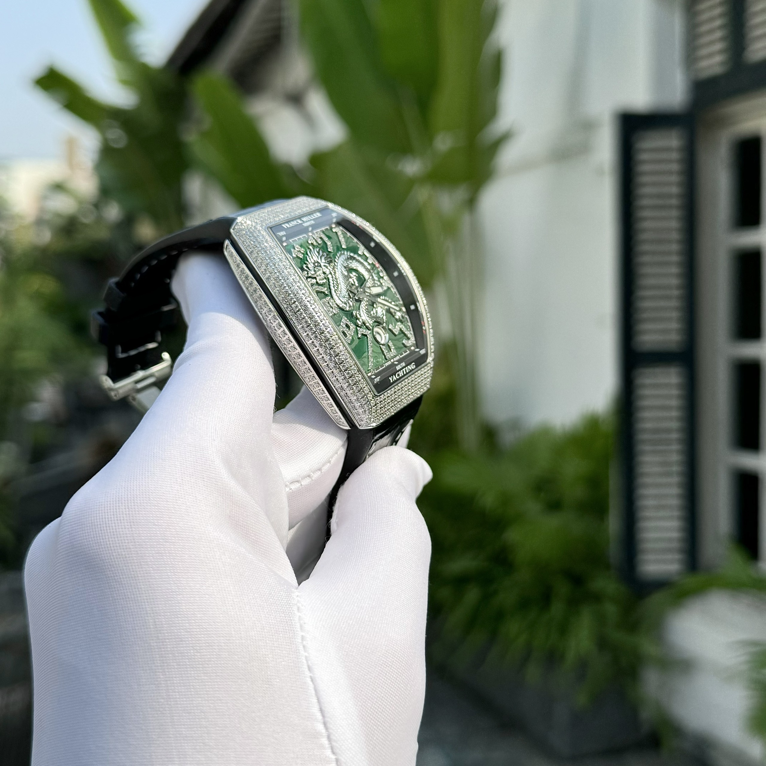 Franck Muller V45 Dragon Replica Watch Green Dial ABF Factory 45mm - Image 4