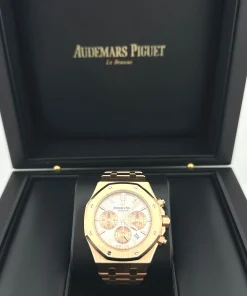 Alternative view of Audemars Piguet Royal Oak 26315OR.OO.1256OR.01 Chronograph Rose Gold Silver Dial