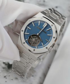 Alternative view of Audemars Piguet Rep11 Watch Royal Oak Self Winding Flying Tourbillon 26730TI Blue Dial 41mm
