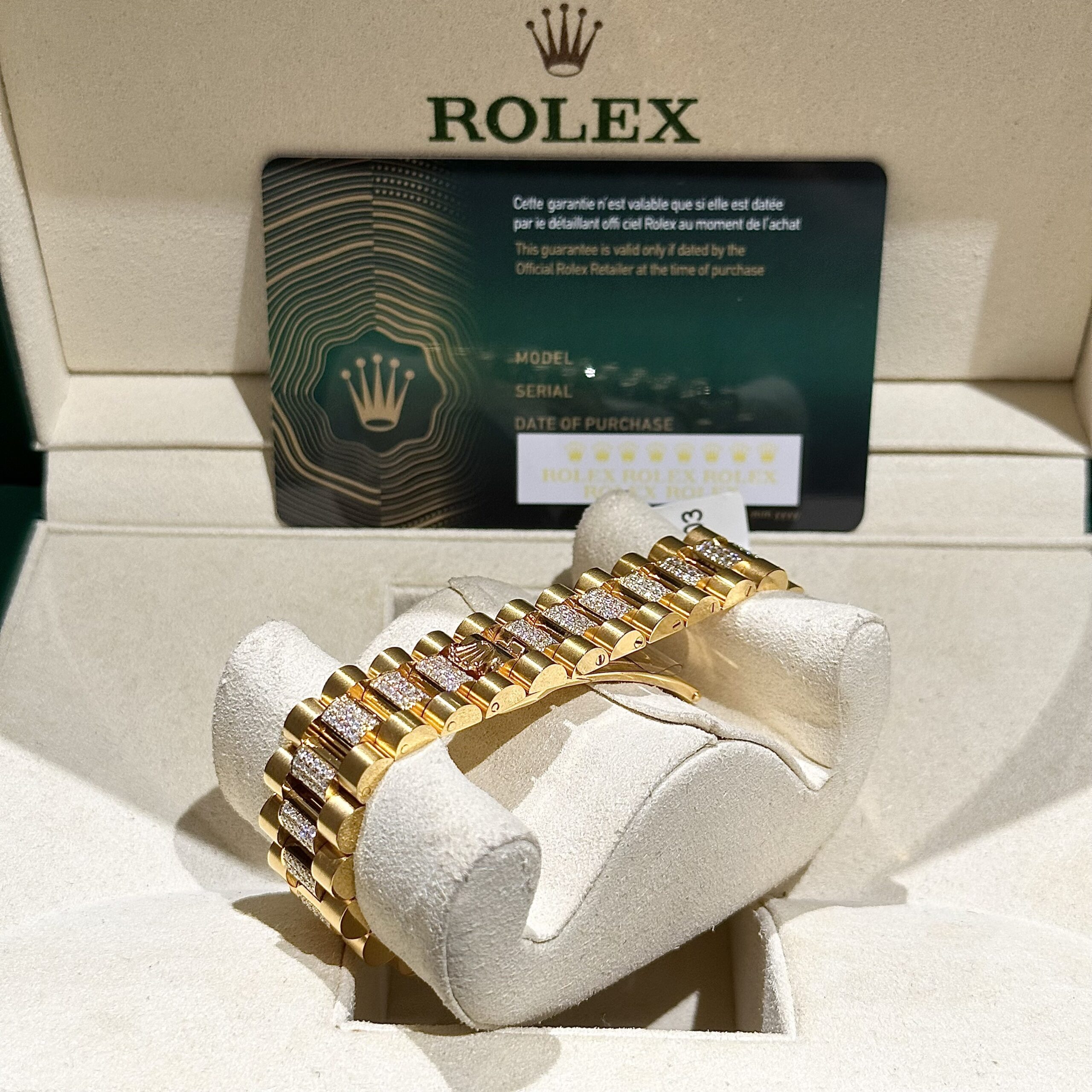 Rolex DateJust 18K Gold Wrapped Custom Diamonds Moissanite 31mm - Image 8
