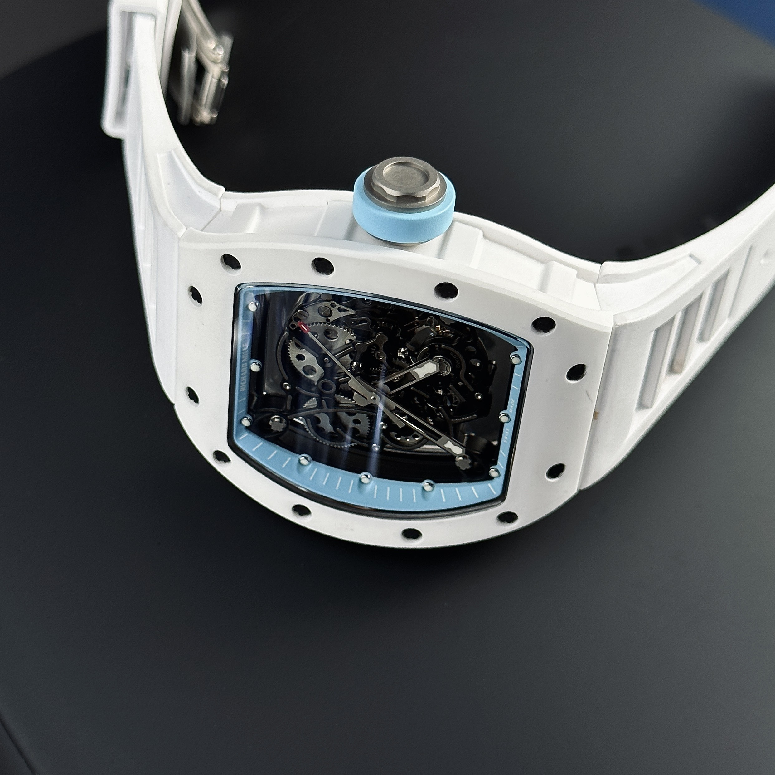Fake Richard Mille Watch RM055 White Ceramic Bubba Watson BBR Factory 45mm - Image 5