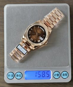 Rolex Day-Date 128235 Replica Chocolate Dial Weight 159gr Factory QF 36mm