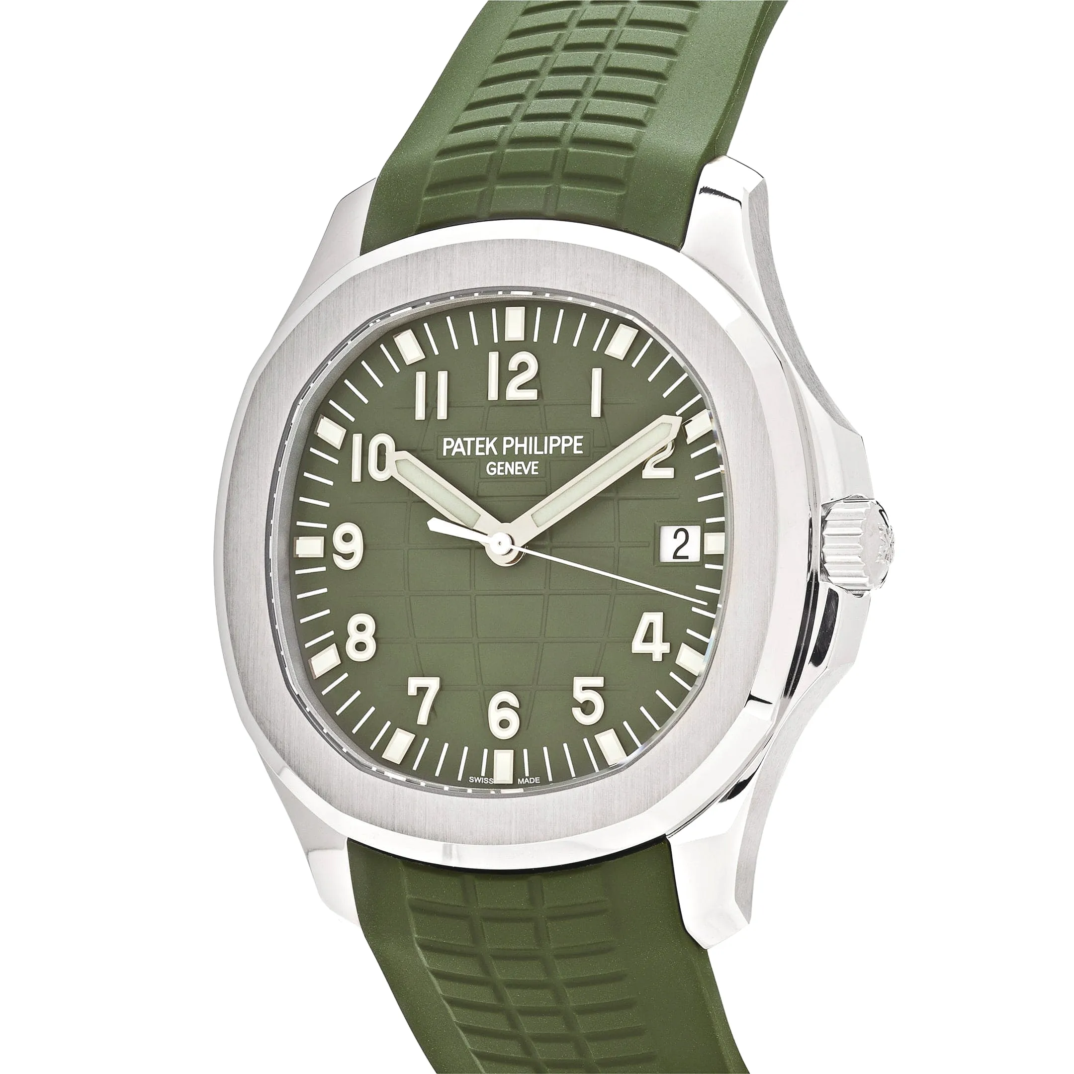 Patek Philippe Aquanaut 5168G-010 ‘Jumbo’ White Gold Khaki Green - Image 3