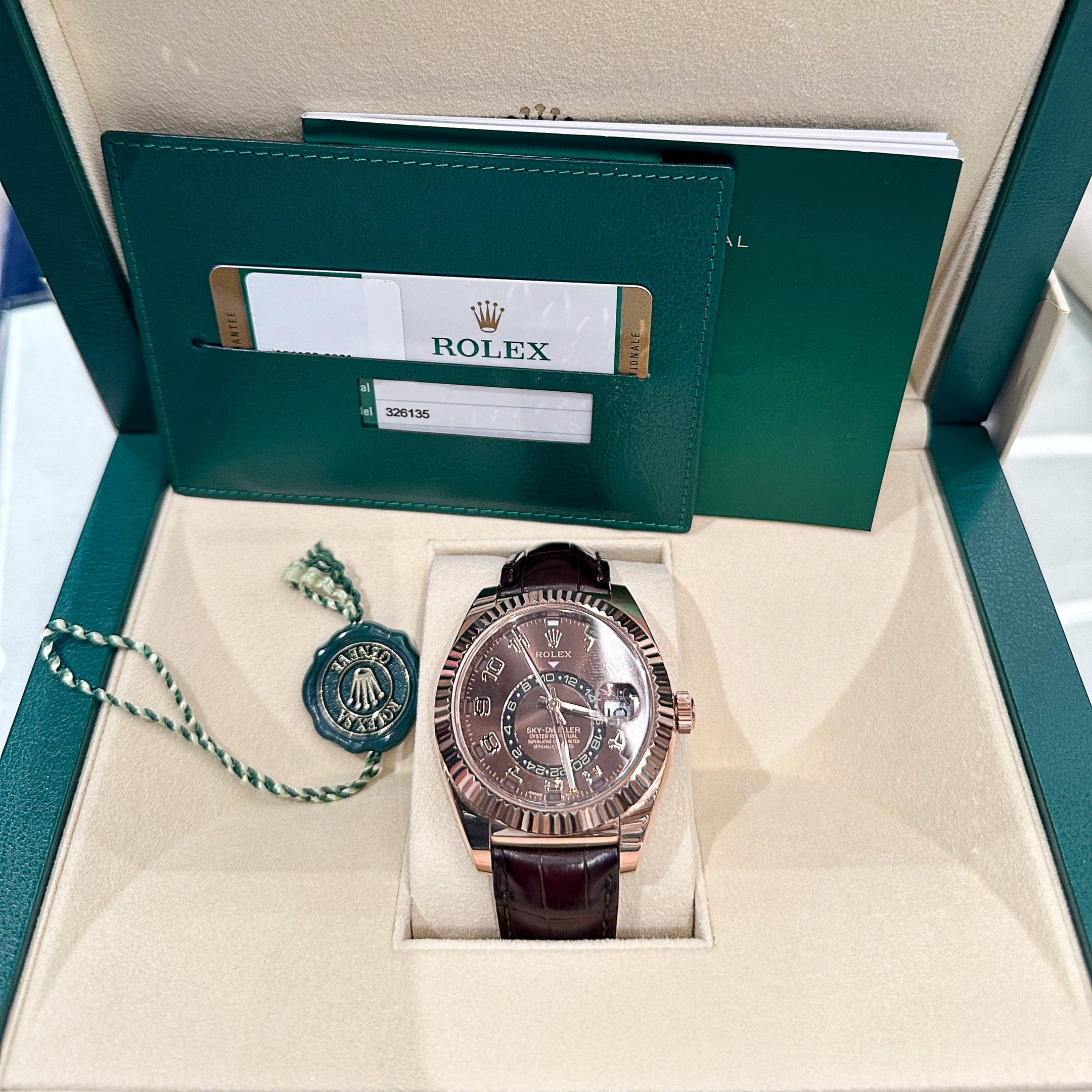 Rolex Sky-Dweller 326135 Rose Gold Chocolate Dial 42mm - Image 10