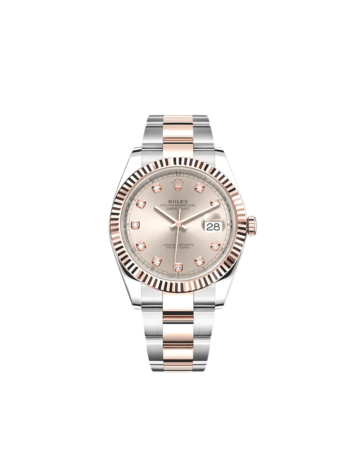 Rolex Datejust 41 126331 Rose Gold Stainless Steel Sundust Diamond Dial