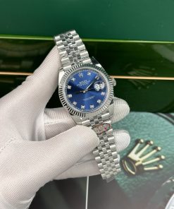 Alternative view of Rolex Datejust 126334 Replica 11 Watch Blue Dial Clean Factory 41mm