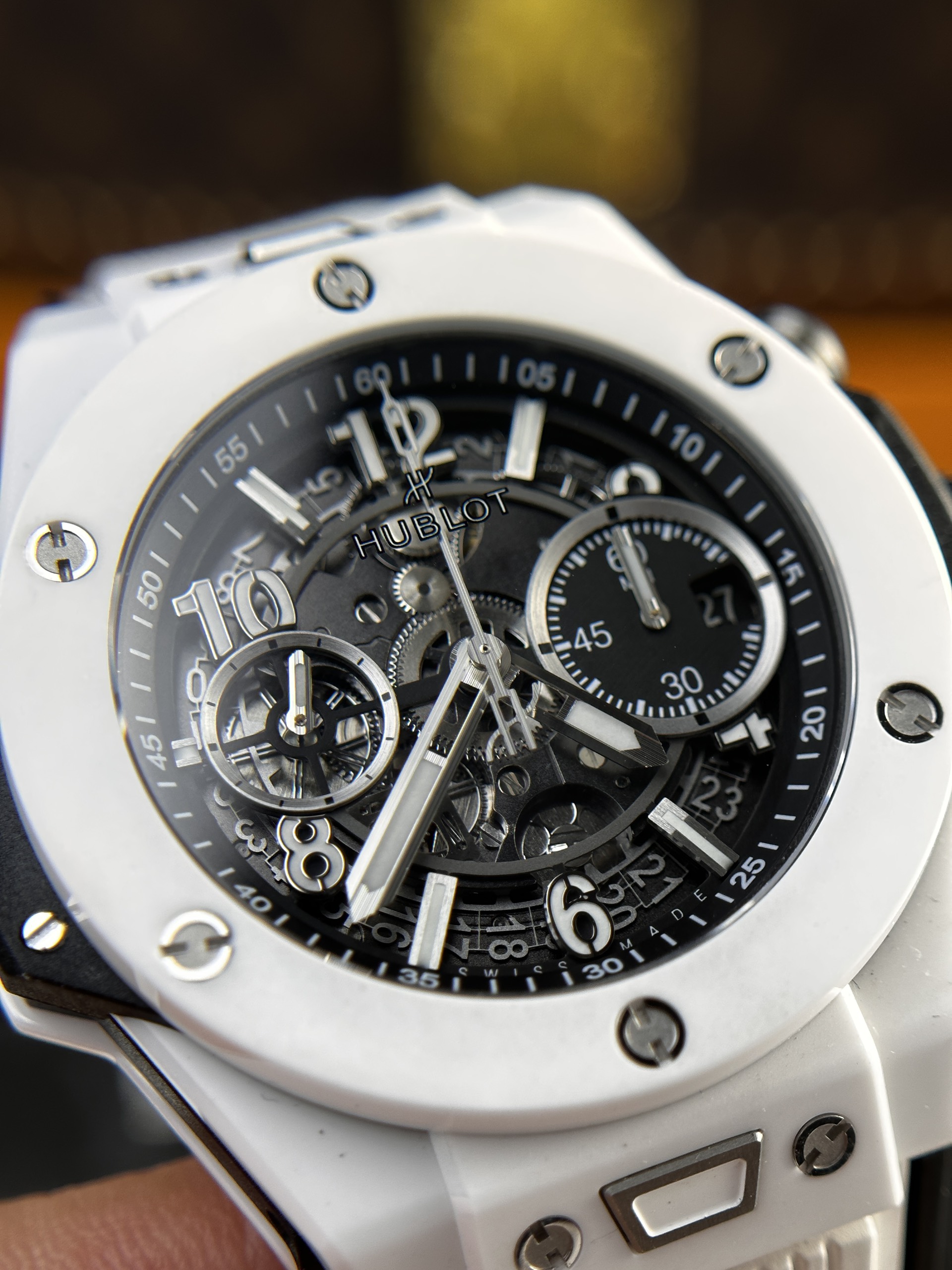 Hublot Big Bang Unico White Ceramic Replica Watch BBF Factory 44mm - Image 5