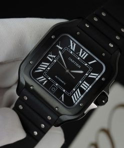 Alternative view of Cartier Santos de Cartier Replica Watch 11 Black Rubber Strap BV Factory 39.8mm