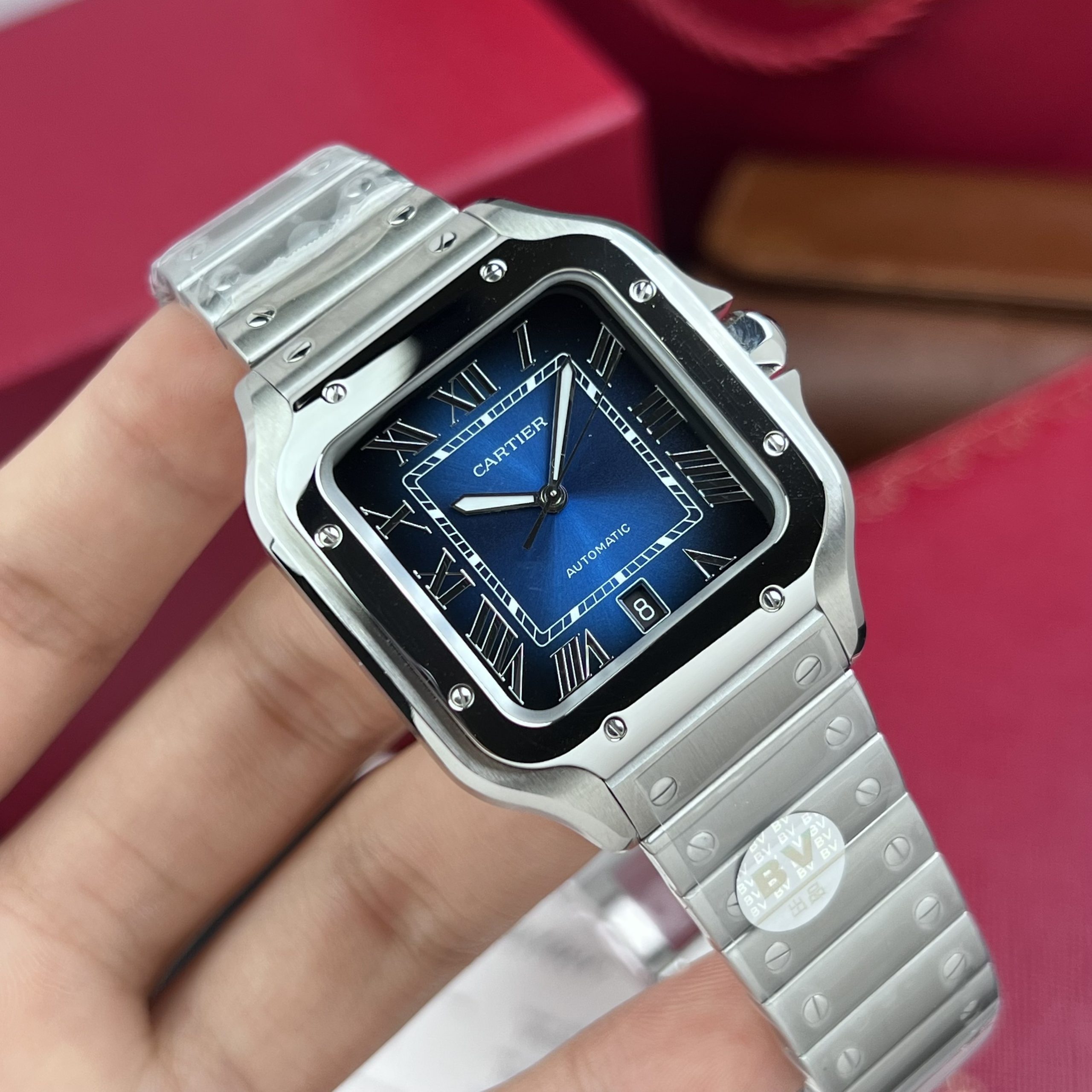 Cartier Best Replica Watch Santos WSSA0030 Blue Dial BV Factory 39.8mm - Image 4