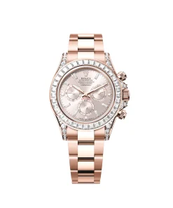 Rolex Daytona 126595TBR Rose Gold Sundust Diamond Dial Diamond Bezel