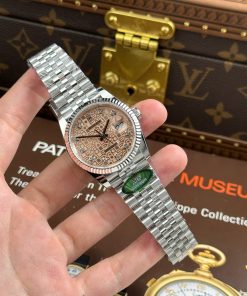 Alternative view of Rolex DateJust 126234 Replica 11 Pink Dial Jubilee Strap AR Factory 36mm